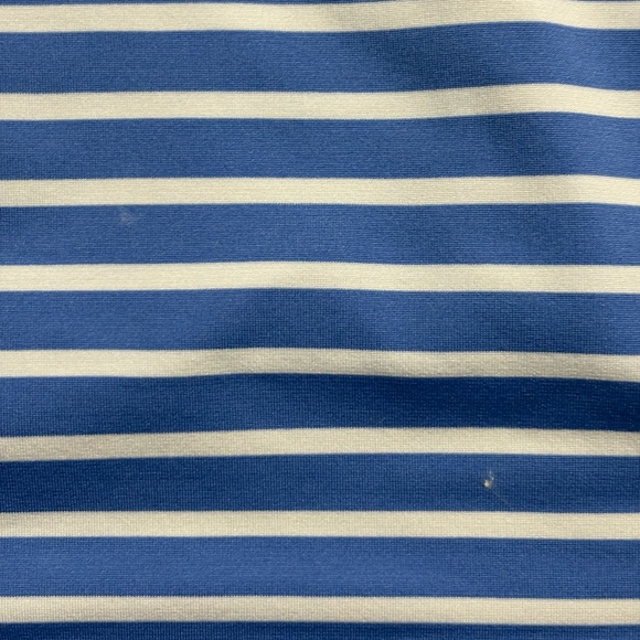 Vineyard Vines Blue and Cream Striped The Shep Shirt quarter zip Pullover - Picture 4 of 7